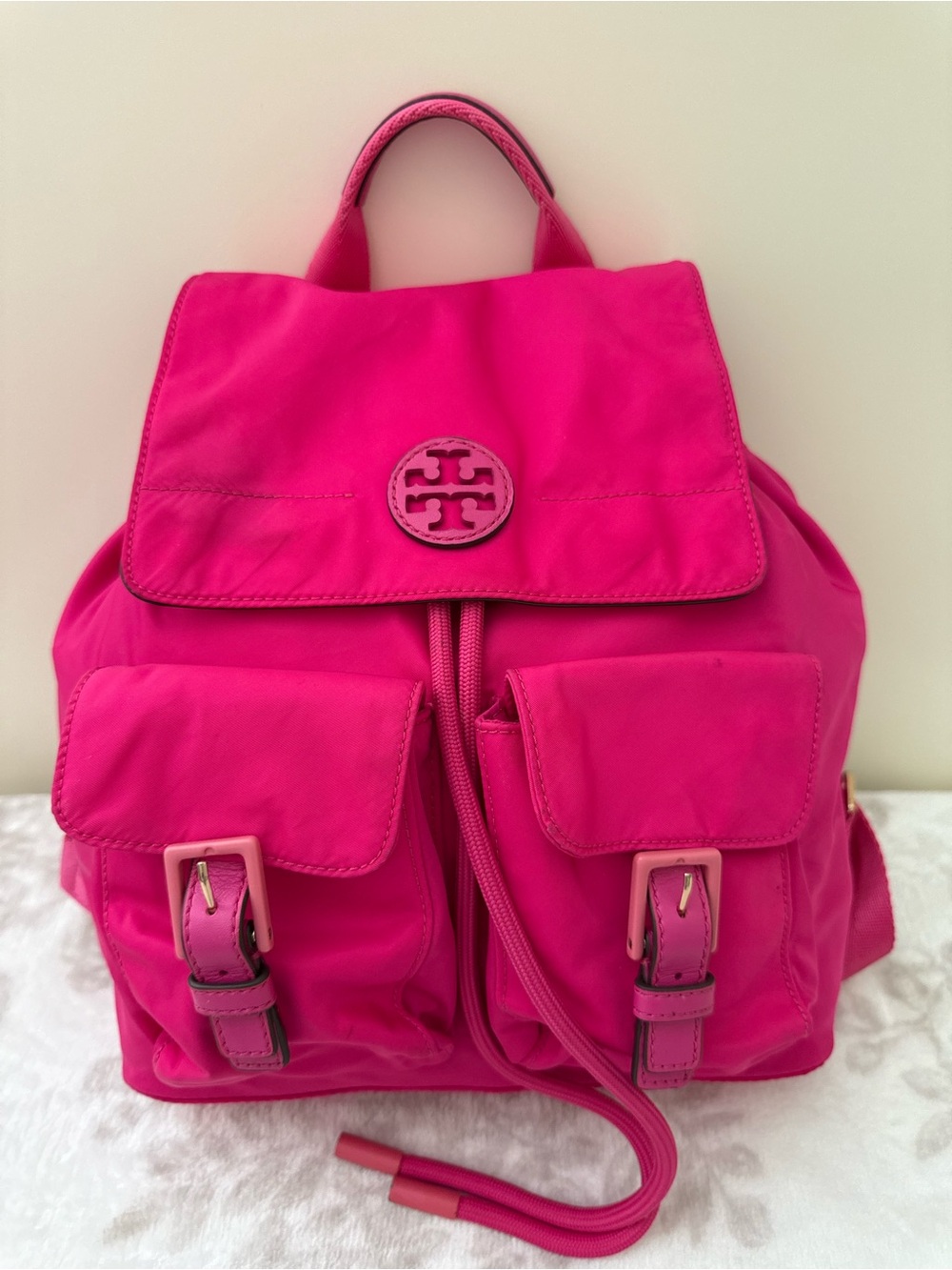 Tory Burch Pink Nylon Backpack